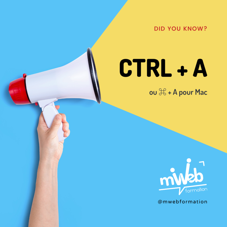 raccourci clavier ctrl + A