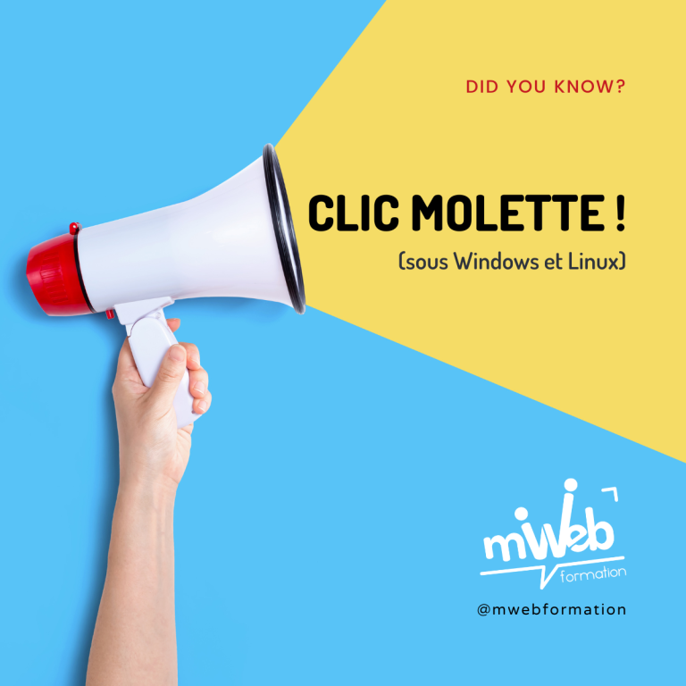 Visuel article clic molette avec un mégaphone