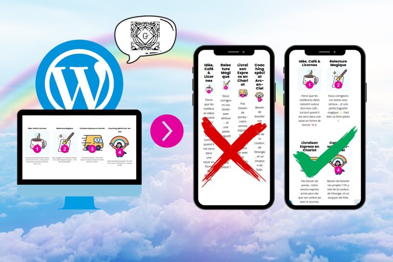 colonnes wordpress sur pc et mobile