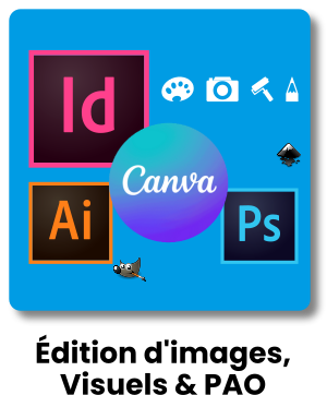 Formations édition d'images, visuels et PAO avec Adobe et Canva