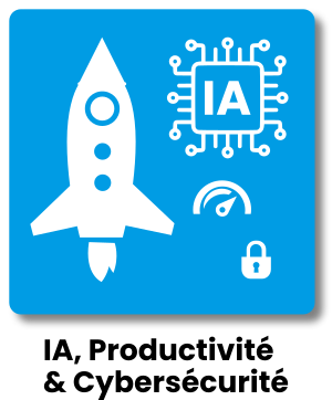 icône formations IA, productivité et Cybersécurité